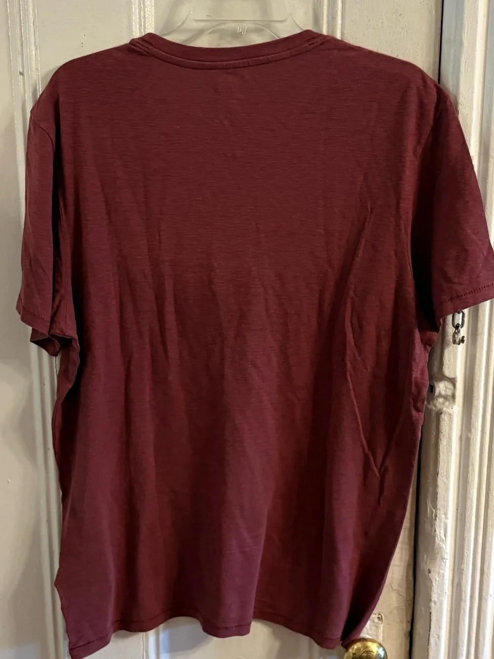 J. Crew Men's Maroon Short-Sleeve Henley
